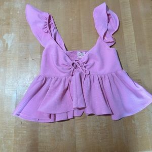 Urban Outfitters Keyhole Babydoll Blouse